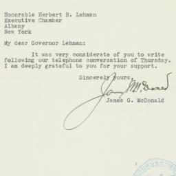 Letter: 1939 November 18