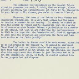 Memorandum: 1956 January 14