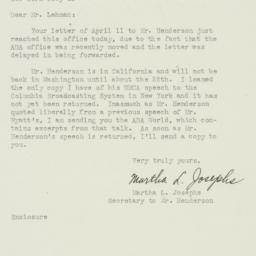 Letter: 1947 April 16