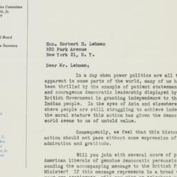 Letter: 1947 June 7