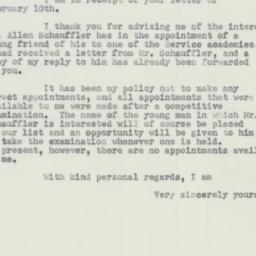 Letter: 1951 February 13