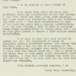 Letter: 1950 July 26