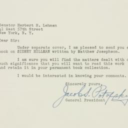 Letter: 1952 December 3