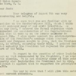 Letter: 1950 August 10