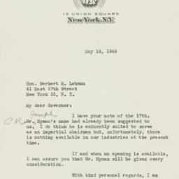 Letter: 1948 May 19