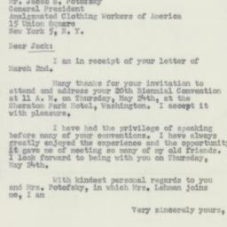 Letter: 1956 March 6