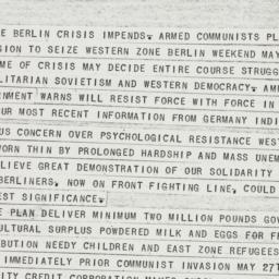 Telegram: 1950 March 29