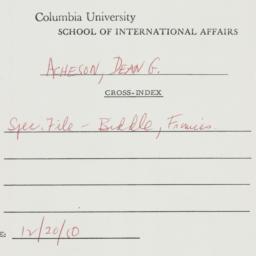 Memorandum: 1950 December 20