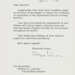 Letter: 1951 August 30