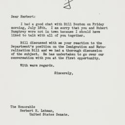 Letter: 1952 July 21
