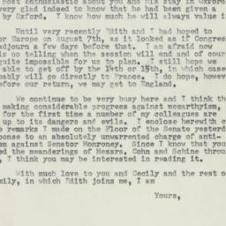 Letter: 1953 July 21