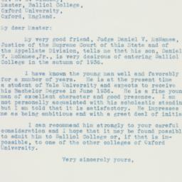 Letter: 1935 October 9