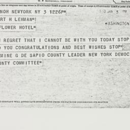 Telegram: 1950 January 3