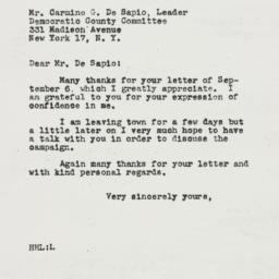Letter: 1949 September 8