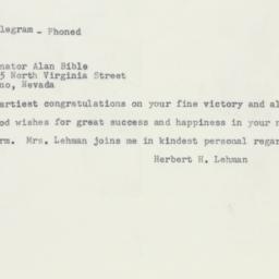 Letter: 1956 November 8