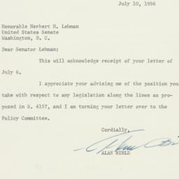 Letter: 1956 July 10