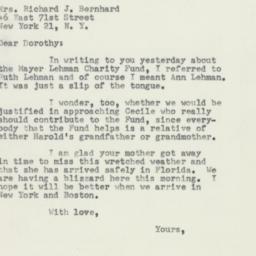 Letter: 1954 January 22
