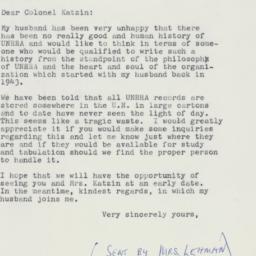 Letter: 1961 April 15
