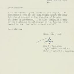 Letter: 1953 February 11