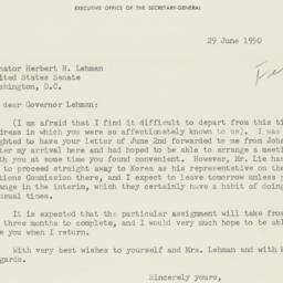 Letter: 1950 June 29