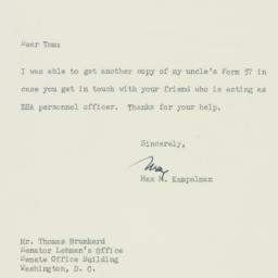 Letter: 1951 February 23