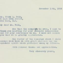 Letter: 1936 November 13