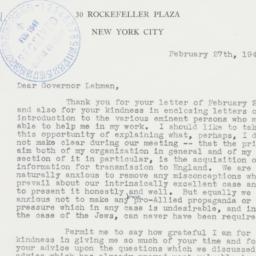 Letter: 1941 February 27