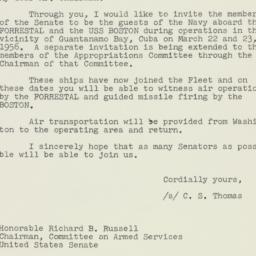 Letter: 1956 February 7