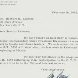 Letter: 1956 February 16