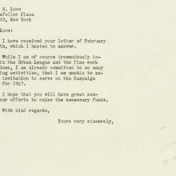 Letter: 1947 February 19
