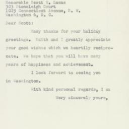 Letter: 1953 December 26