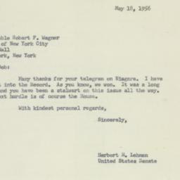 Letter: 1956 May 18