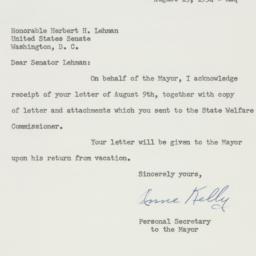 Letter: 1954 August 13