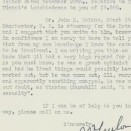 Letter: 1947 December 5