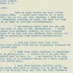 Letter: 1933 January 20
