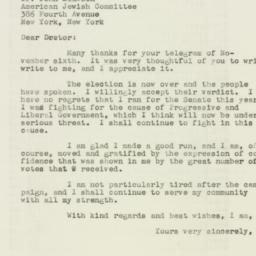 Letter: 1946 November 8