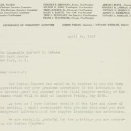 Letter: 1947 April 14
