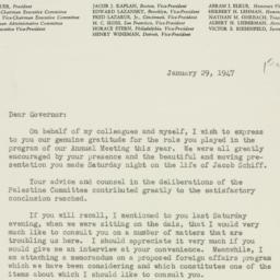 Letter: 1947 January 29