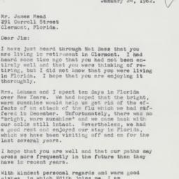 Letter: 1962 January 24