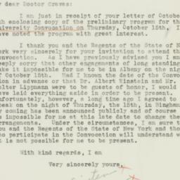 Letter: 1936 October 9