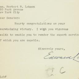 Letter: 1950 November 10
