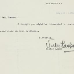 Letter: 1950 May 22