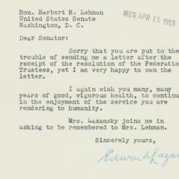 Letter: 1953 April 14