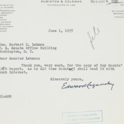 Letter: 1955 June 1