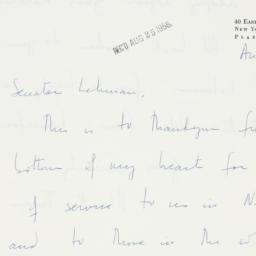 Letter: 1956 August 24