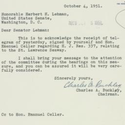 Letter: 1951 October 4