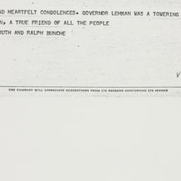 Telegram: 1963 December 7