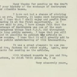 Letter: 1954 February 22