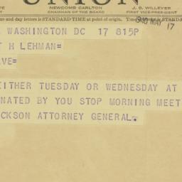 Telegram: 1940 May 17