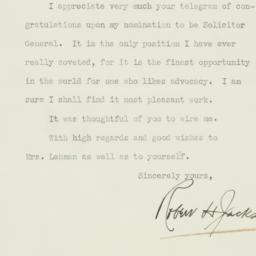 Letter: 1938 February 11
